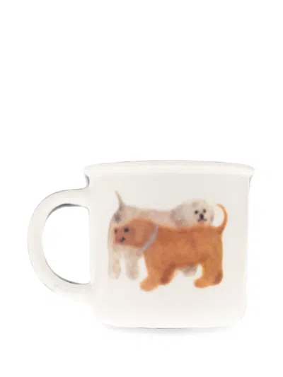 Carne Bollente Graphic-print Ceramic Mug In White