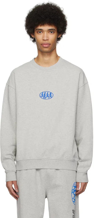 Carne Bollente Gray 'carne Marathon' Sweatshirt In Melange Grey