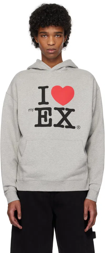 Carne Bollente Gray Ex Appeal Hoodie In Melange Grey