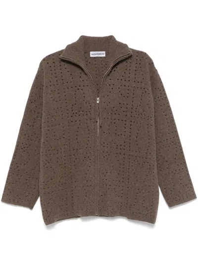 Carne Bollente Hot Fusion Cardigan In Braun