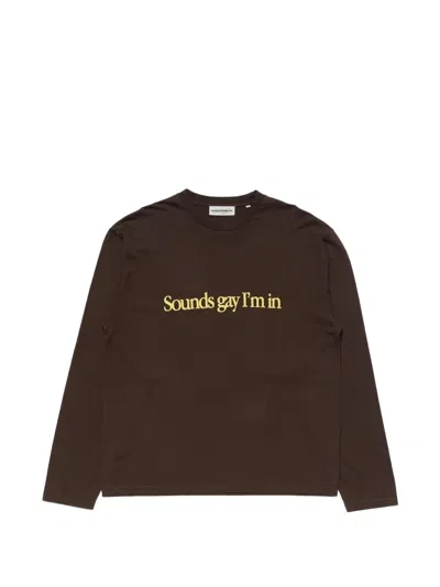 Carne Bollente How's That Sound Slogan-print T-shirt In Brown