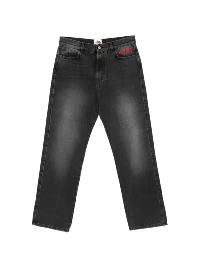 Carne Bollente Lucky Stars Rhinestone-embellished Jeans In Black