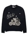 Carne Bollente Ménage À Trois Oh La La Graphic Sweater In Black