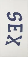 Carne Bollente Off-white 'game On, Clothes Off' Bath Towel In Blue