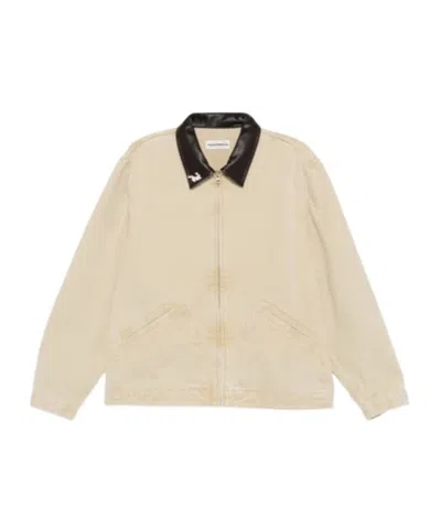 Carne Bollente Polo-collar Zip-fastening Jacket In Neutral