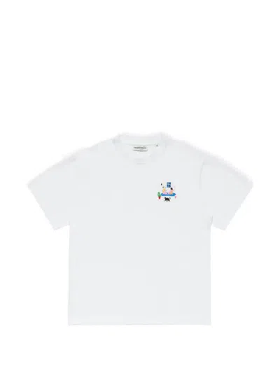 Carne Bollente Rear Window Embroidered T-shirt In White