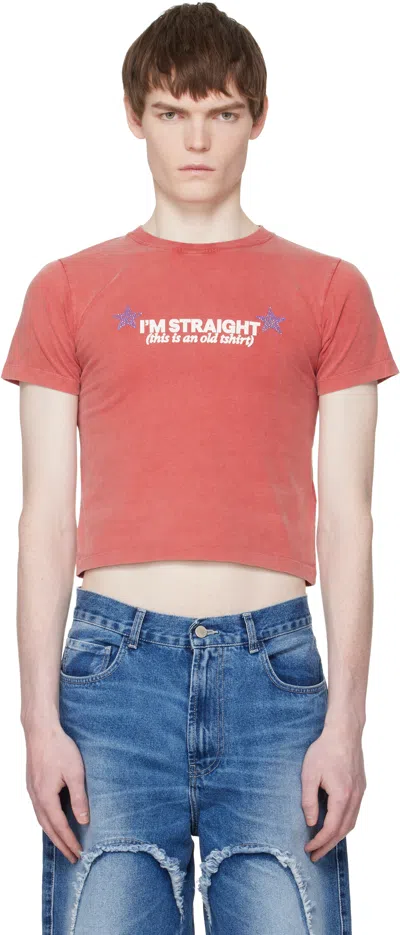 Carne Bollente Crew Neck Short-sleeved T-shirt In Red