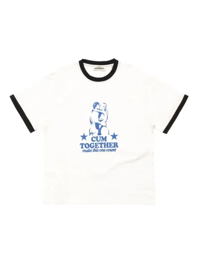 Carne Bollente Ringer Graphic T-shirt In White