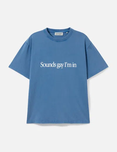 Carne Bollente Slogan-print Cotton T-shirt In Blue