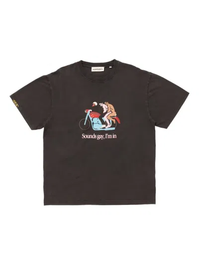 Carne Bollente Sounds Gay Graphic T-shirt In Brown