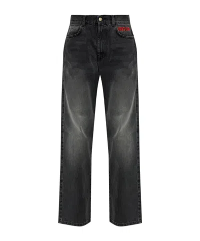 Carne Bollente Star-embellished Jeans In Black
