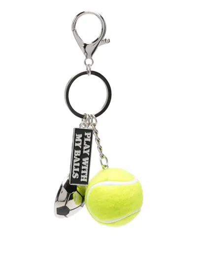 Carne Bollente Tennis Ball Keyring In Silver