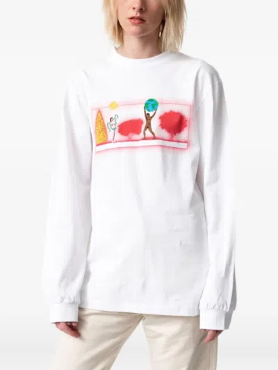 Carne Bollente The Snake And The Balls T'shirt In White