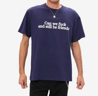 Carne Bollente Unisex Short Sleeve Graphic Tee In Navy In Blue