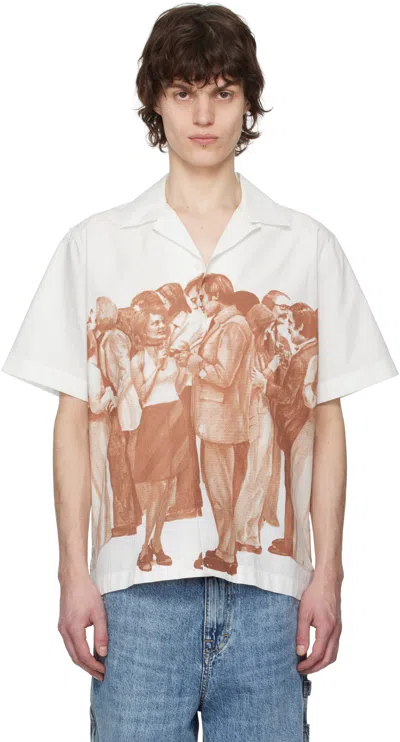 Carne Bollente White & Brown How I Met Your Father Ii Shirt In Off-white