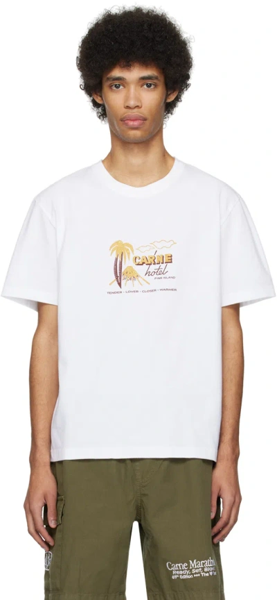 Carne Bollente White 'pink Island' T-shirt