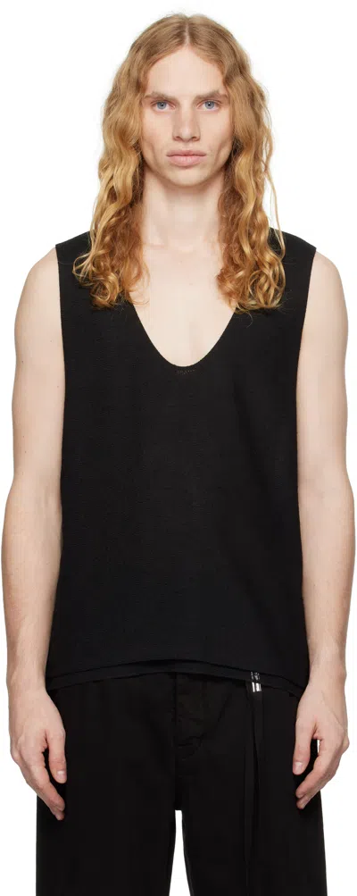 Carnet-archive Black 2 Layers Mesh Tank Top