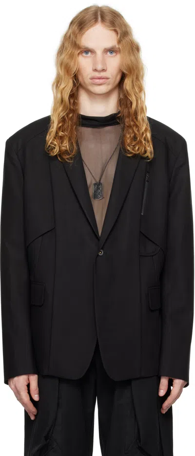 Carnet-archive Black Architectural Tailored Blazer