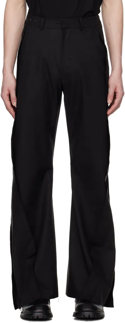 Carnet-archive Black Heavy Cotton Sack Trousers