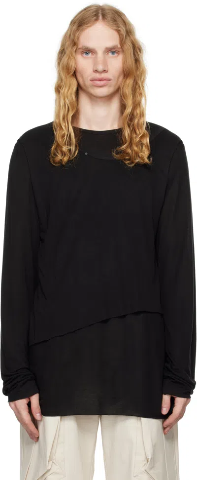 Carnet-archive Black Layered Long Sleeve T-shirt