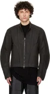 Carnet-archive Brown Rusted Rider Jacket In Iron Brown