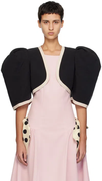 Caro Editions Black Caro Bolero In Black W. Cream