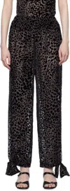 Caro Editions Black Coco Trousers In Brown Black
