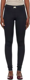 Caro Editions Black Jersey Leggings In Black
