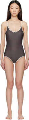 Caro Editions Brown Bellini Bikini Edition Bow Swimsuit