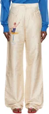 Caro Editions Off-white Annika Clown Trousers In White