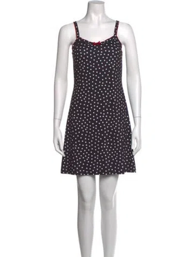 Pre-owned Caro Editions Polka Dot Print Mini Dress W/ Tags In Multi