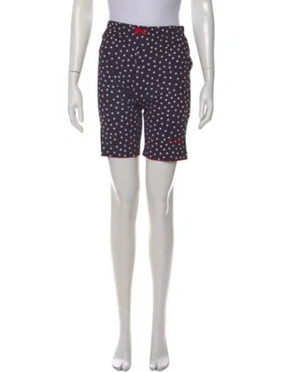 Pre-owned Caro Editions Polka Dot Print Mini Shorts W/ Tags In Black