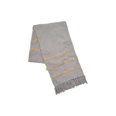 Carol & Frank 100% Cotton Throw In Gray