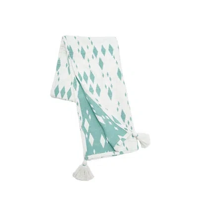 Carol & Frank 100% Cotton Throw In Green