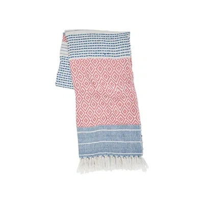 Carol & Frank 100% Cotton Throw In Pink