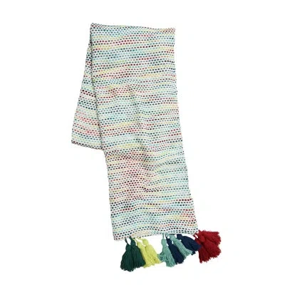 Carol & Frank 100% Cotton Throw In White