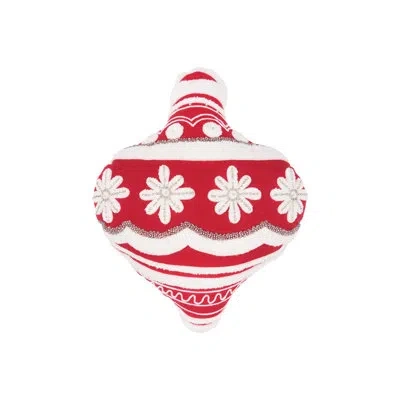 Carol & Frank 18" X 18" Scarlett Ornament Shaped Throw Pillow In Red