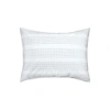 Carol & Frank 20" X 26" Mason Standard Wide Stripe Geometric Decorative Bedding Pillow Sham In White