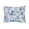 Carol & Frank 20" X 26" Starla Floral Flowers Decorative Standard Pillow Sham In Blue