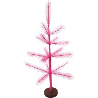 Carol & Frank 24" X 8" Pampas Tree Figurines In Pink