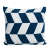 Carol & Frank 26" X 26" Herringbone Patch Indigo Cotton Euro Sham In Blue