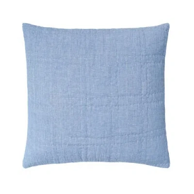 Carol & Frank 26" X 26" Hugh Cotton Euro Sham In Blue