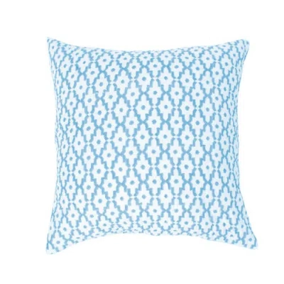 Carol & Frank 26" X 26" Talley Santorini Cotton Euro Sham In Blue