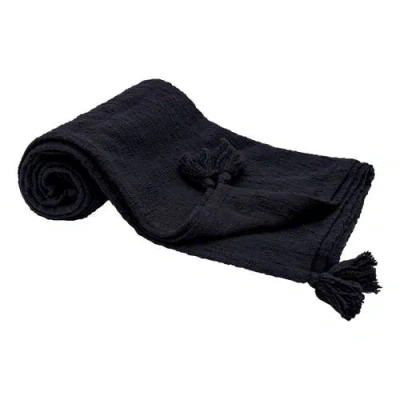 Carol & Frank 50" X 60" Devin Woven Tassled Throw In Blue