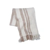Carol & Frank 50" X 60" Morgan Tasseled Woven Throw In Neutral