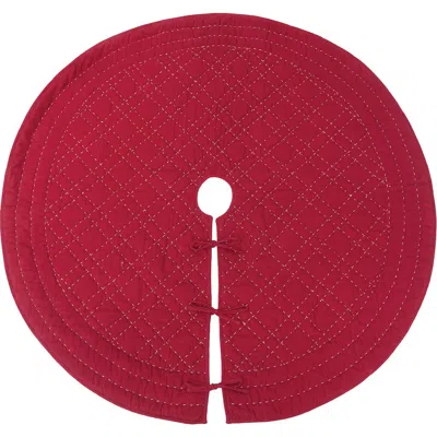 Carol & Frank 54" Elliot Ruby Decorative Premium Christmas Tree Skirt In Red