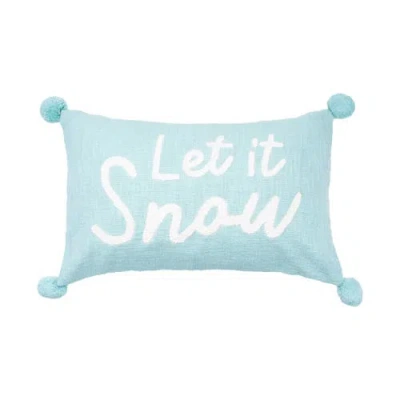 Carol & Frank A Christmas Holiday Tufted Solid Pillow Collection In Blue
