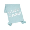 Carol & Frank A Christmas Holiday Tufted Solid Throw Blankets In Blue
