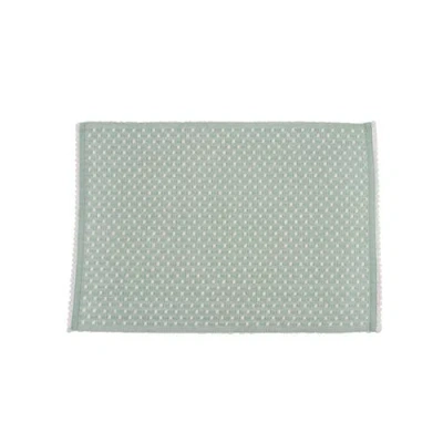 Carol & Frank Bahar Cool Mint 100% Cotton Set Of 4 Placemats 14" X 20" In Green