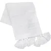 Carol & Frank Barton White Throw Blanket In White